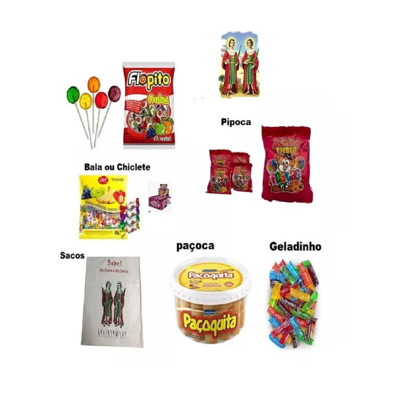 Kit Para 100 Pessoas Doces Cosme E Damião Simples + Sacos
