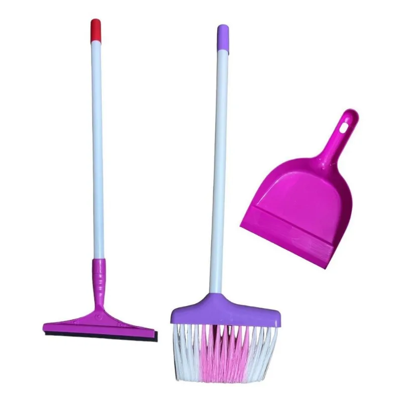 Kit Brinquedo Infantil Limpeza Pequena Ajudante Com 3 Peças