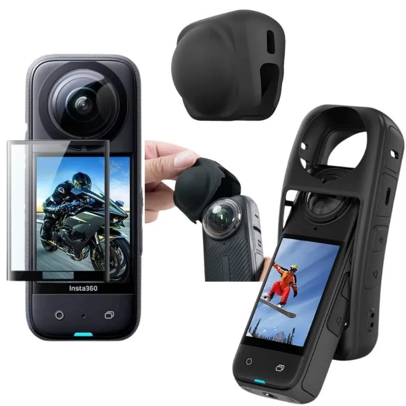 Capa Anti Impacto + Película Para Insta360 X4 - 3d Flexível
