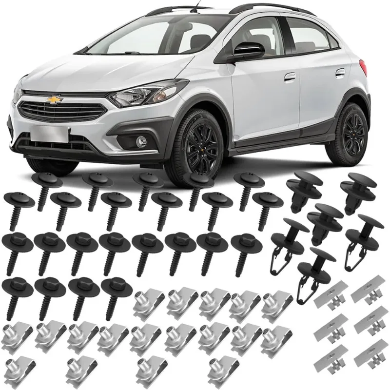 Kit Parafusos Porcas Grampos Do Parachoque Dianteiro Onix Activ 2017 2018 2019