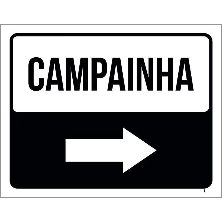 Placa Sinalização Campainha Lado Direito 36X46 - Não Disponível - Agro, Indústria E Comércio