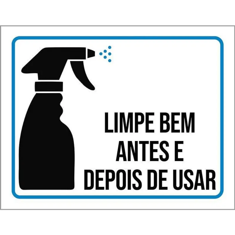 Kit 3 Placas Higiente Limpe Bem Antes E Depois De Usar