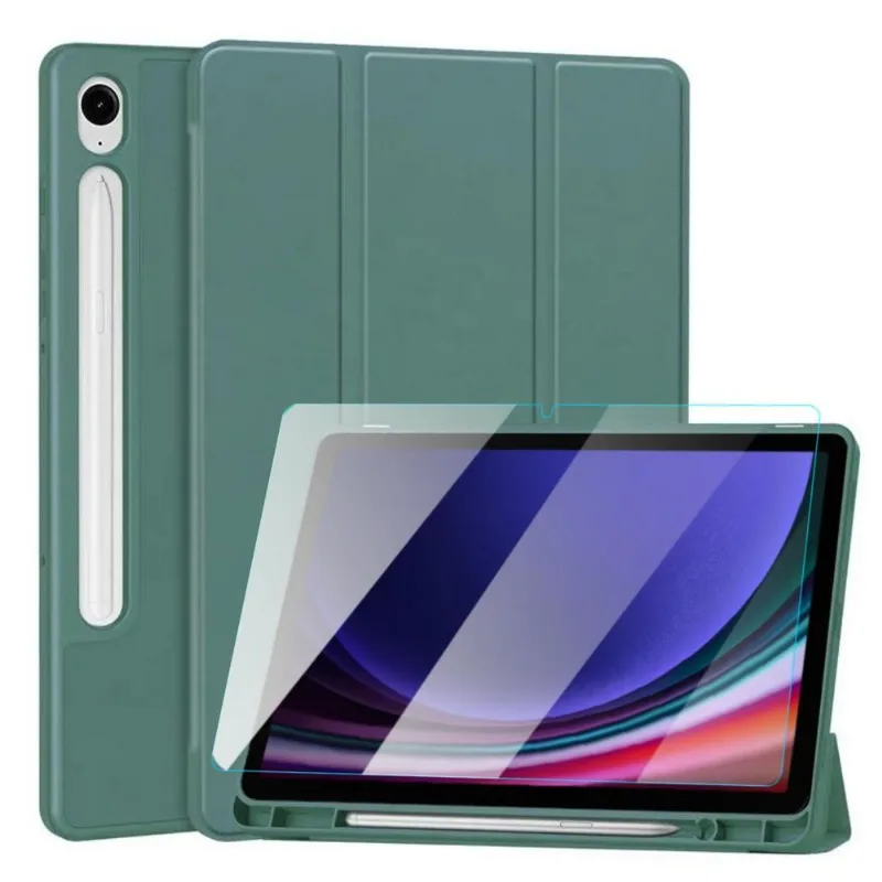 Capa + Vidro Temperado Para Tablet Samsung S9 11 X710 X716