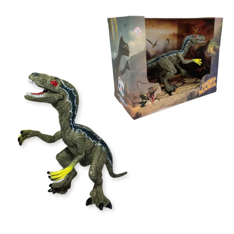 Dinossauro Velociraptor Realista DinoMania 15cm Pica-Pau