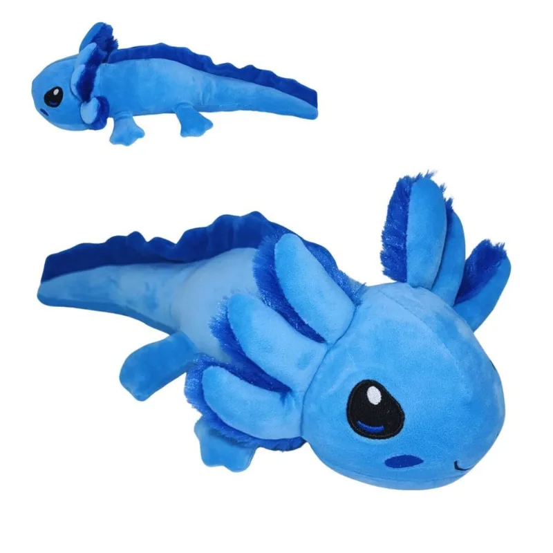 Axolote de Pelúcia Azul 44cm Fizzy Toys – Fofo, Antialérgico e Ideal para Presentear