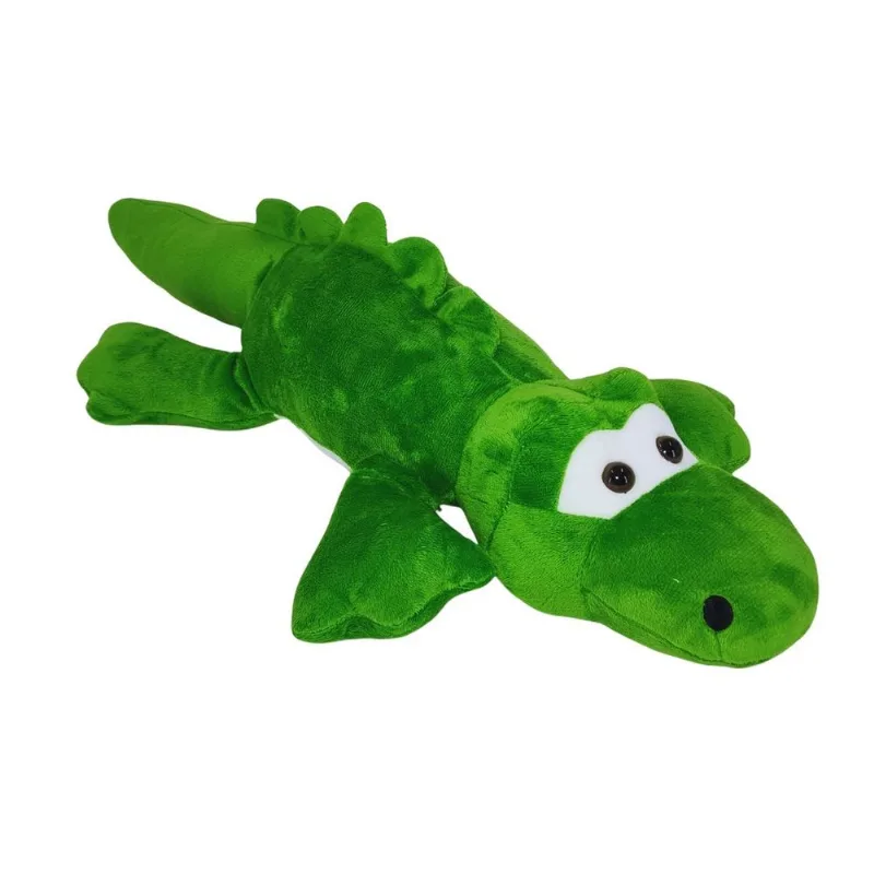 Jacaré de Pelúcia Fizzy Toys Plush Super Macio Animal Selvagem Verde