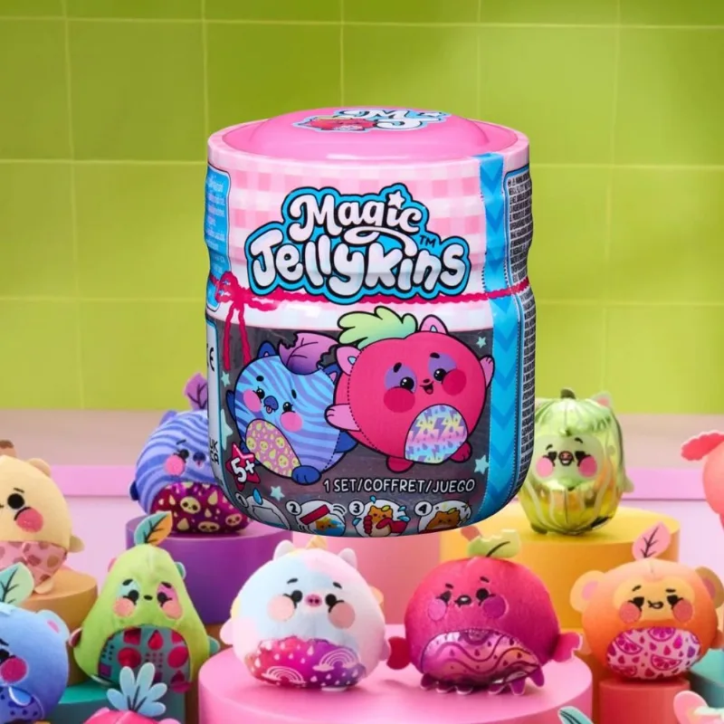 Pelúcia Surpresa no Pote Magic Jellykins Sunny com Embalagem Colorida