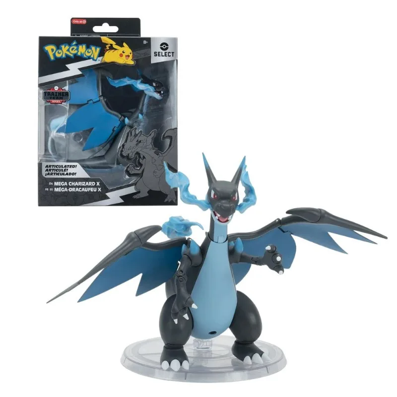 Boneco Pokémon Mega Charizard X 15cm Articulado Trainer Team Series Sunny