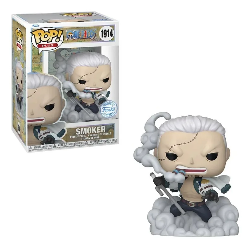 Funko Pop Plus Smoker One Piece 1914 Figura Com Efeito De Fumaça Original