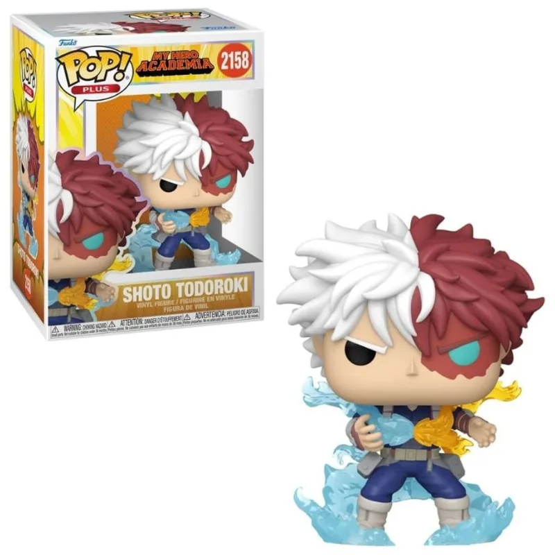 Funko Pop Plus Shoto Todoroki Com Efeitos Gelo e Fogo My Hero Academia