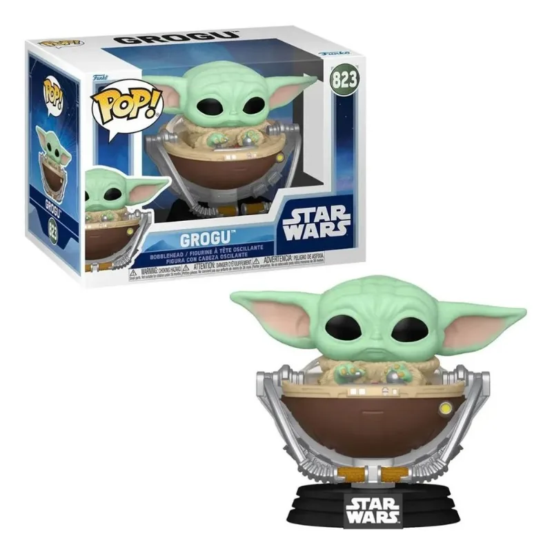Funko Pop Star Wars Grogu #823 The Mandalorian Boneco Colecionável