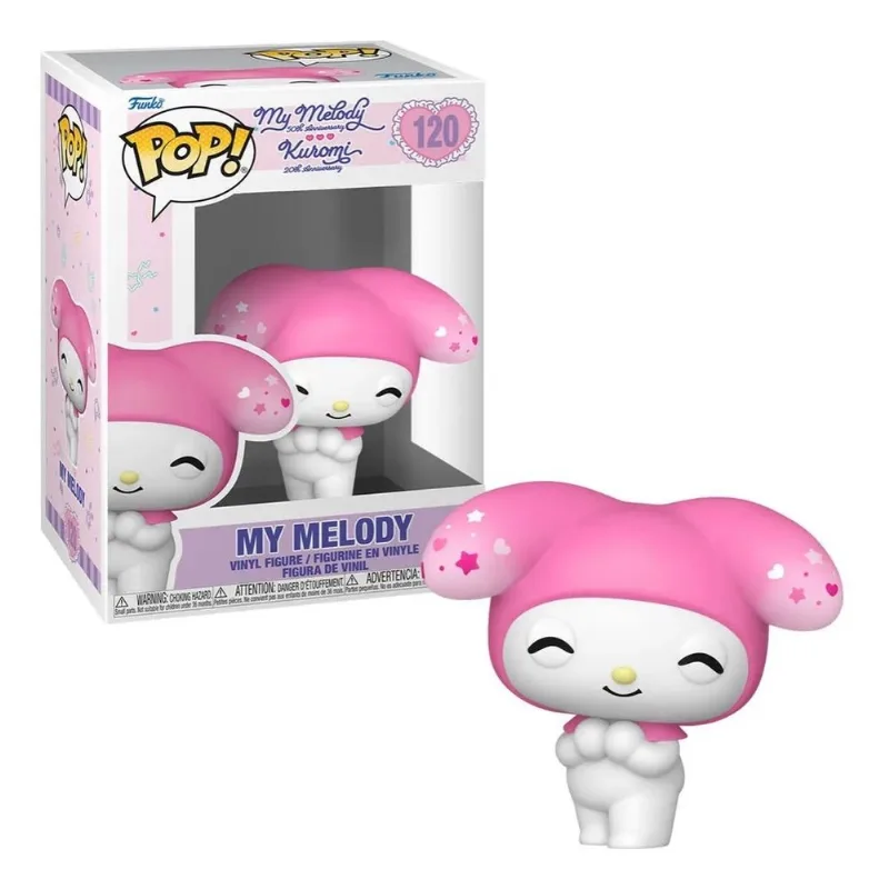 Boneco Colecionável Funko Pop My Melody #120 50º Aniversário