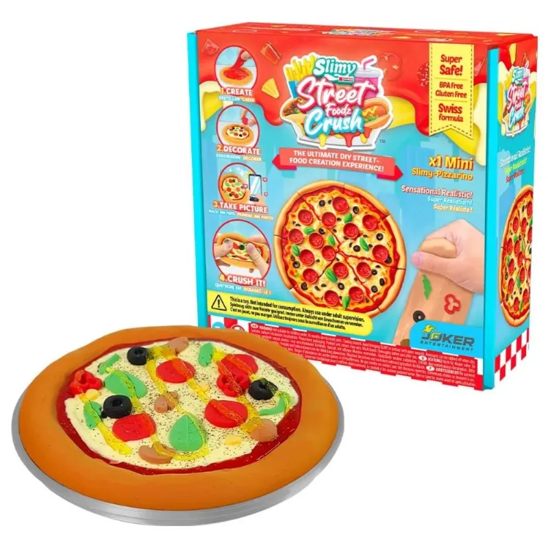 Mini Kit Slime Pizza Candide Street Food Crush Brinquedo Criativo Infantil