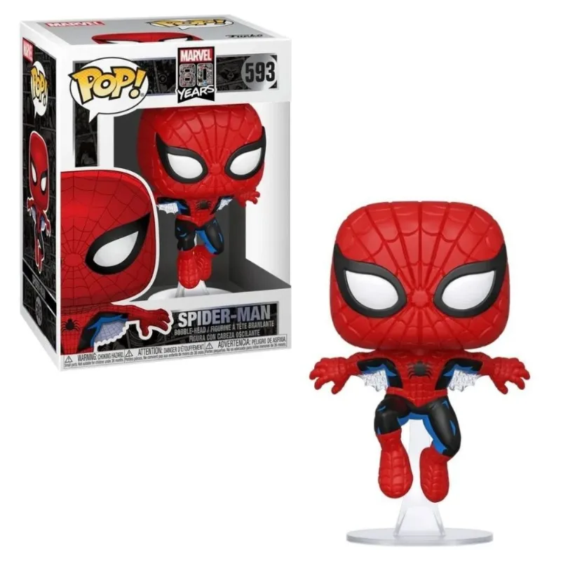 Boneco Colecionável Funko Pop Marvel 80 Anos Spider-Man Homem Aranha #593