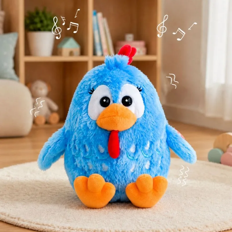 Pelúcia Galinha Pintadinha Tremilica Toyng Presente Bebê Canta E Treme 20cm