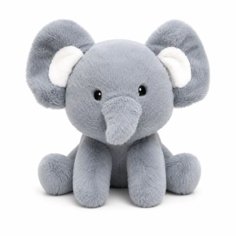 Elefante de Pelúcia Cinza Elefantinho Fofo 20cm para Presente Infantil