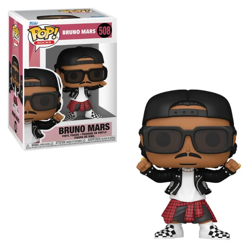Boneco Colecionável Funko Pop Rocks Bruno Mars APT #508
