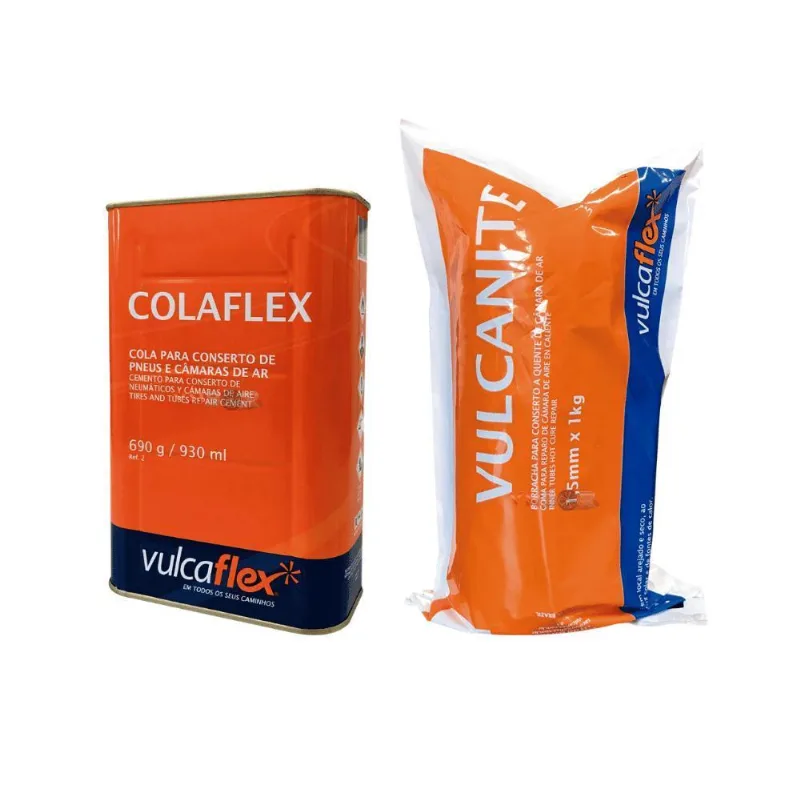 Kit Vulcanite 1kg + Cola A Quente 930ml - Vulcaflex