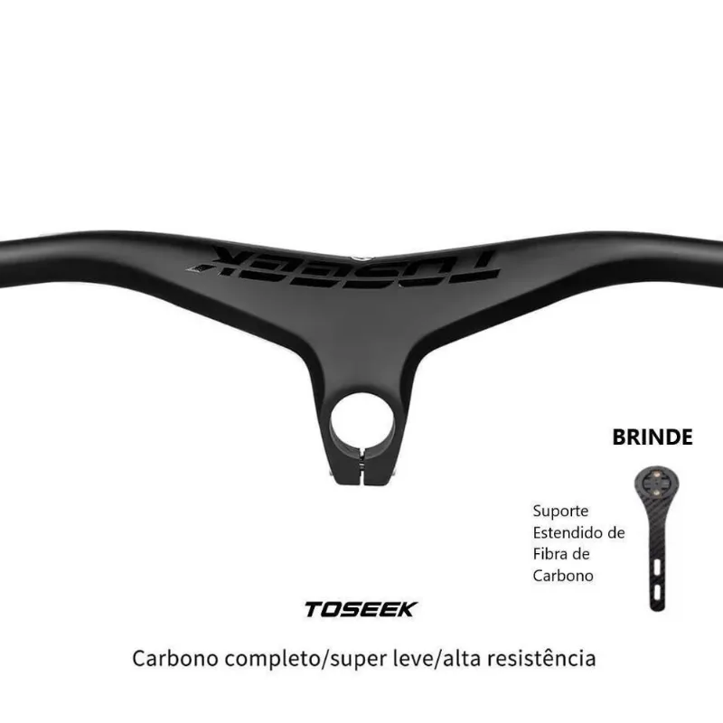 Guidão Integrado Mtb Full Carbono 700X80Mm Brinde Estendido