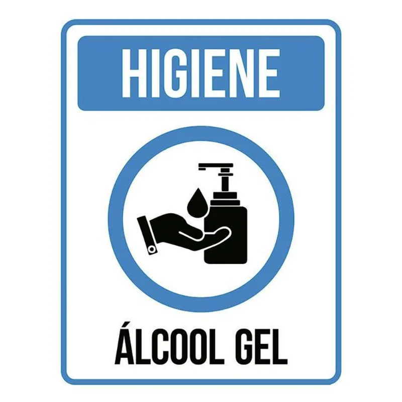 Placa - Higiene Álcool Gel, Prevenção (36x46)