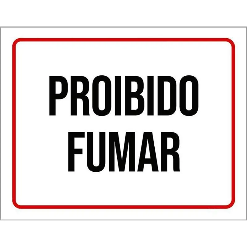 Placa De Aviso - Proibido Fumar 36x46