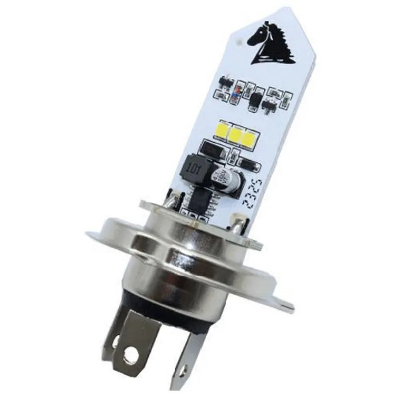 Lampada Led Farol Moto H4 6500K Super Branca Forte Stallion