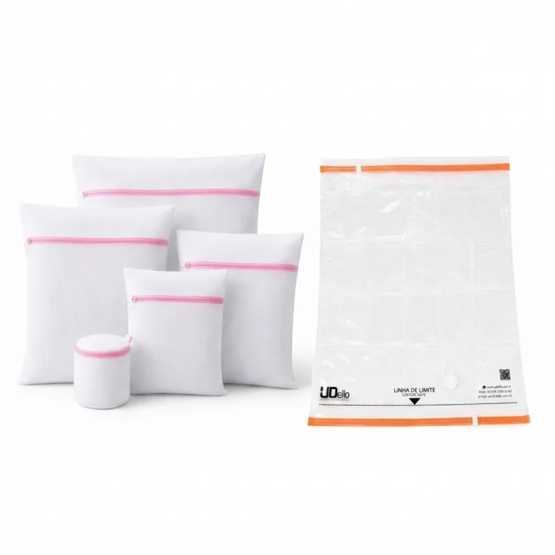 Kit 5 Sacos para Lavar Roupas (Delicadas) + Saco a Vácuo (Organização e Volume) - Genérica - Utilidades Domesticas