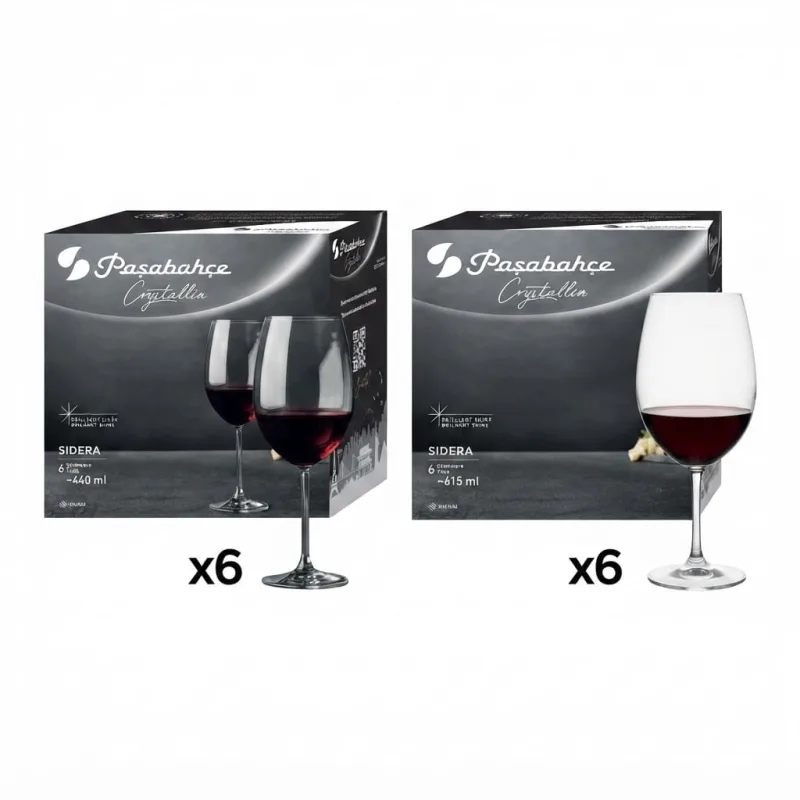Combo Sommelier Cristal - 6 Taças Grandes 615ml + 6 Taças 440ml - Genérica - Utilidades Domesticas