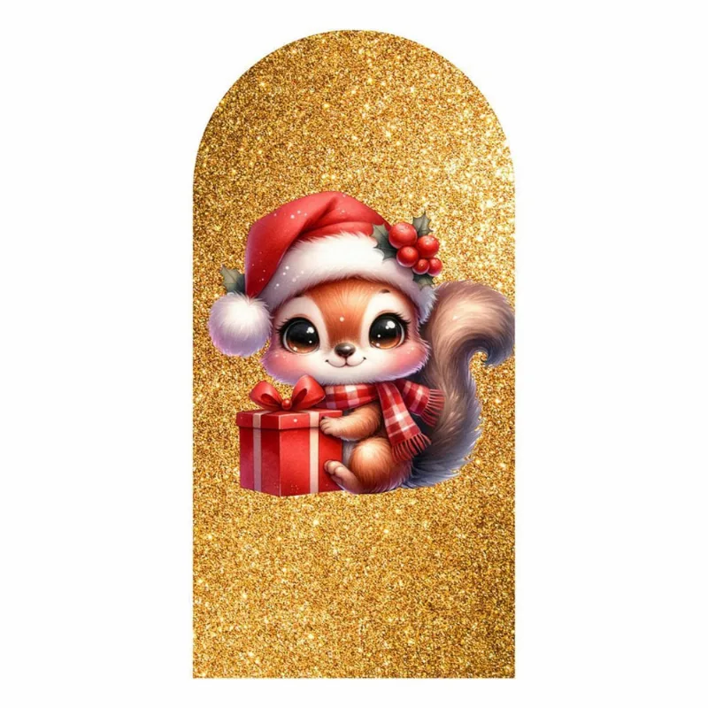 Painel Festa Romano Natal 3D Decorativo Tecido 180 X 90 Cm
