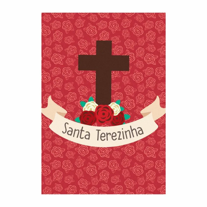 Painel Festa Retangular 3D Santa Terezinha Casadinho 1,50M X