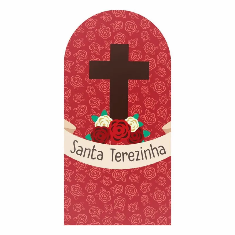 Painel Romano Santa Terezinha Decoração 3D Em Tecido