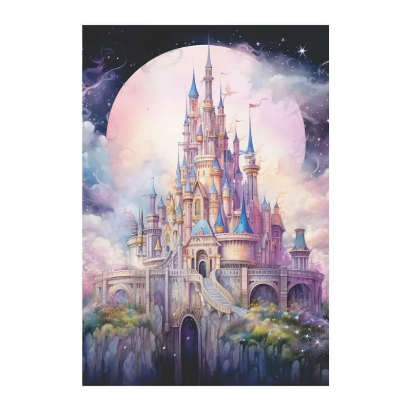 Painel De Festa Retangular Castelo 3D Casadinho 1,50M X 2,20