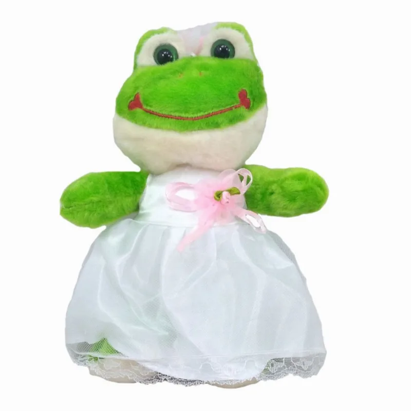 Sapo De Pelúcia Noiva 24 Cm Alt Sapinho Com Vestido Ventosa