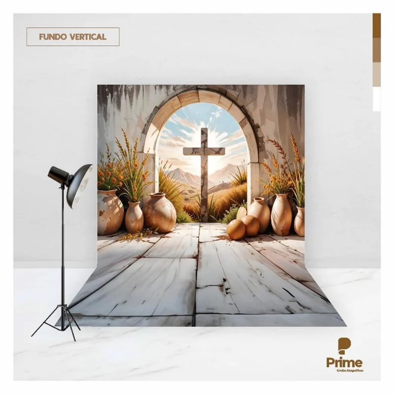 Fundo Fotográfico Páscoa Religiosa Tecido 2,20M X 1,50M