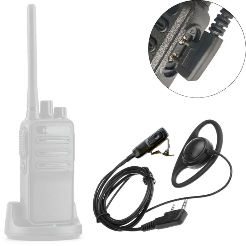 Fone De Ouvido Com Microfone Para Rádio Comunicador Intelbras RC3002 G2