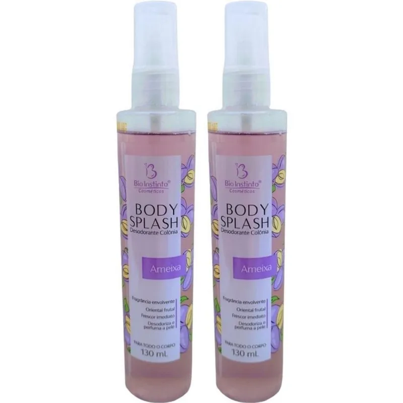 Kit 2 Body Splash Desodorante Colônia Ameixa 130Ml