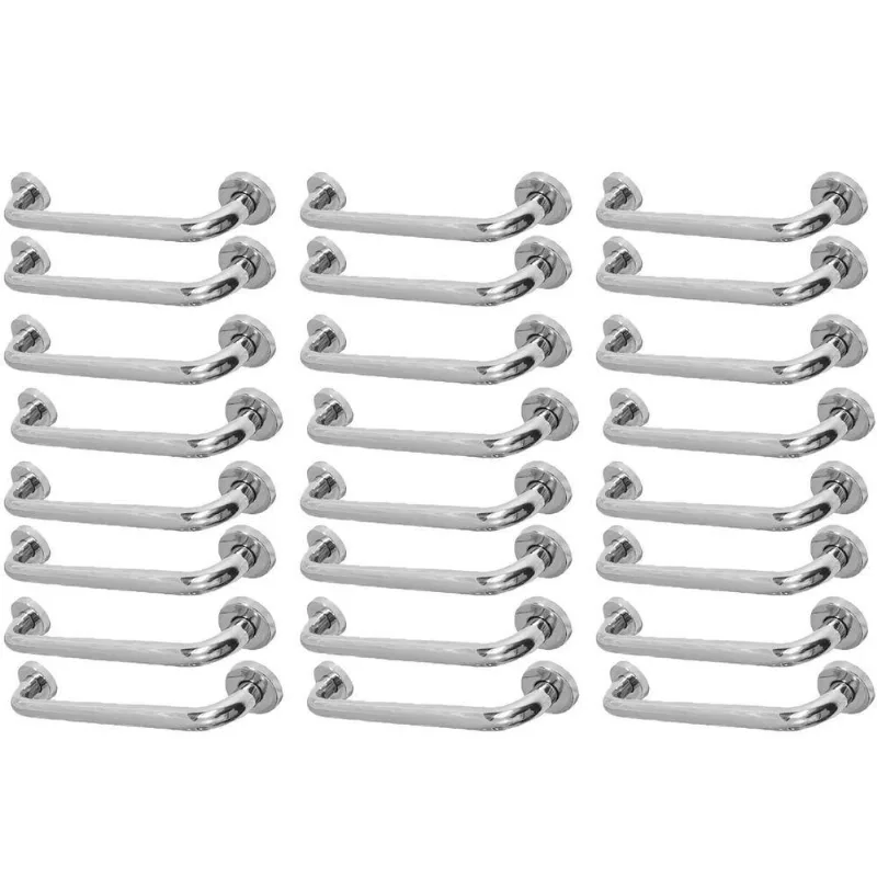 Apoio Para Banheiro Barra Alça 30cm Alça Reta Aço Inox Braslu 26 Uni