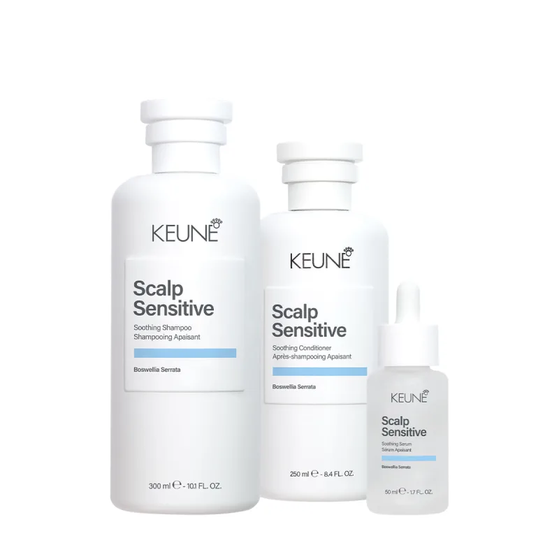 Kit Keune Scalp Sensitive - Cuidado Completo para Couro Cabeludo Sensível (3 produtos) - KEUNE - Higiene E Cuidados Pessoais