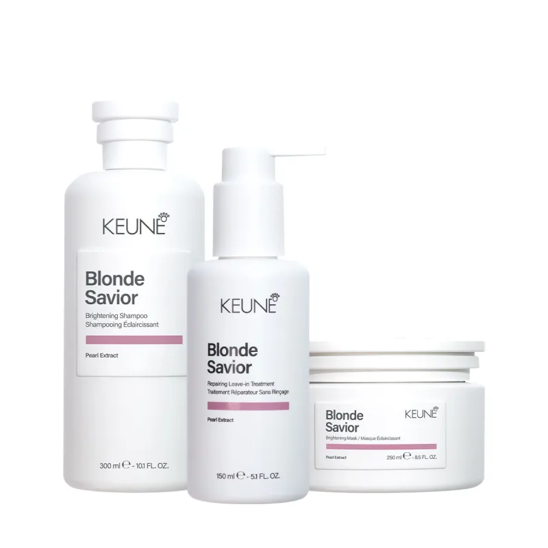 Kit Keune Blonde Savior - Ritual Completo para Loiros  (3 produtos) - KEUNE - Higiene E Cuidados Pessoais