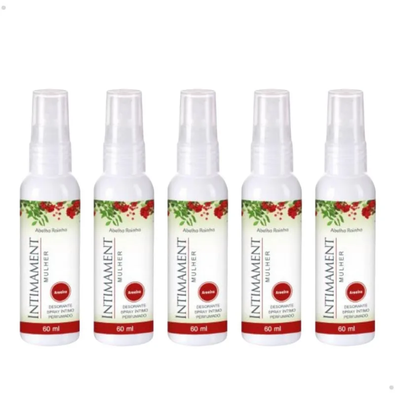 Kit 5 Desodorante Spray Íntimo Perfumado Aroeira Intimament