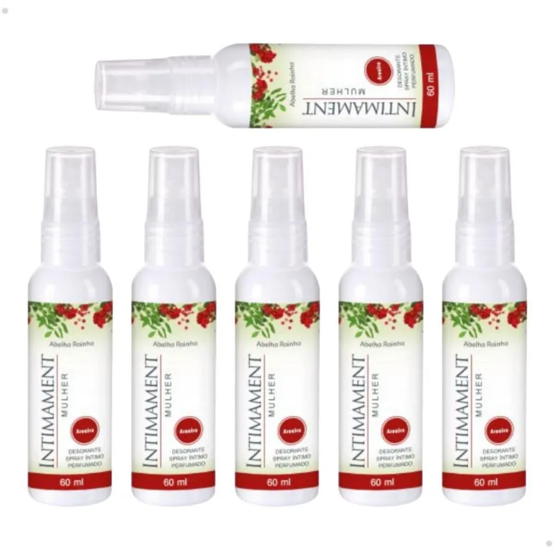 Kit 6 Desodorante Spray Íntimo Perfumado Aroeira Intimament