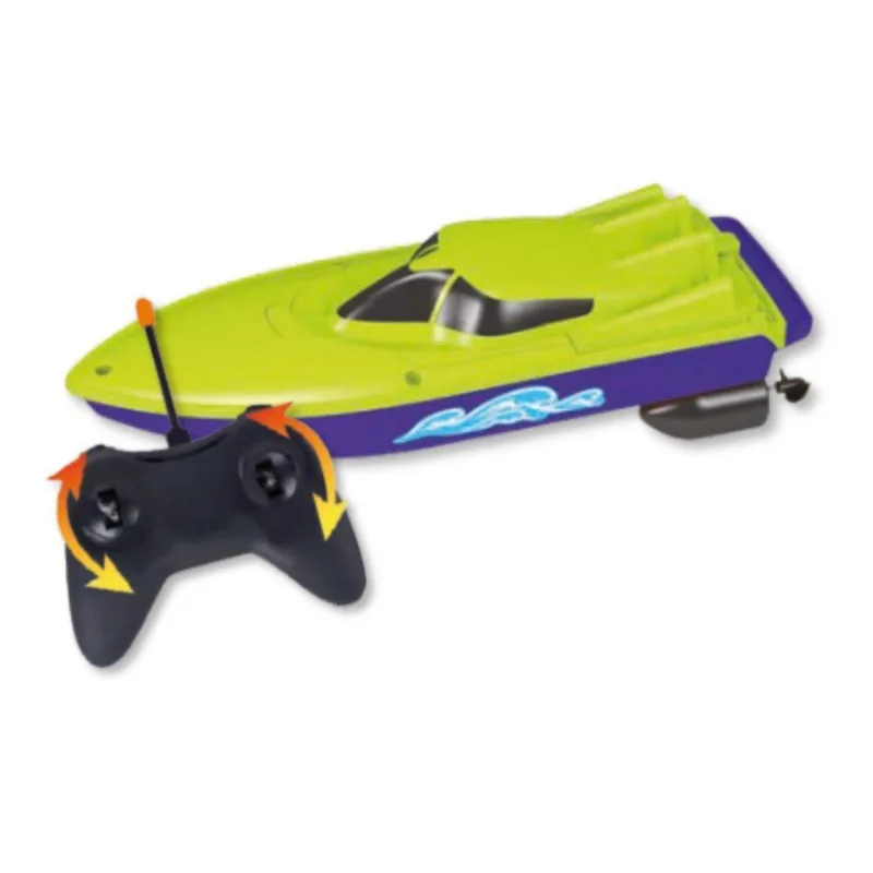 Lancha Speed Com Controle Remoto Brinquedo Infantil Verde