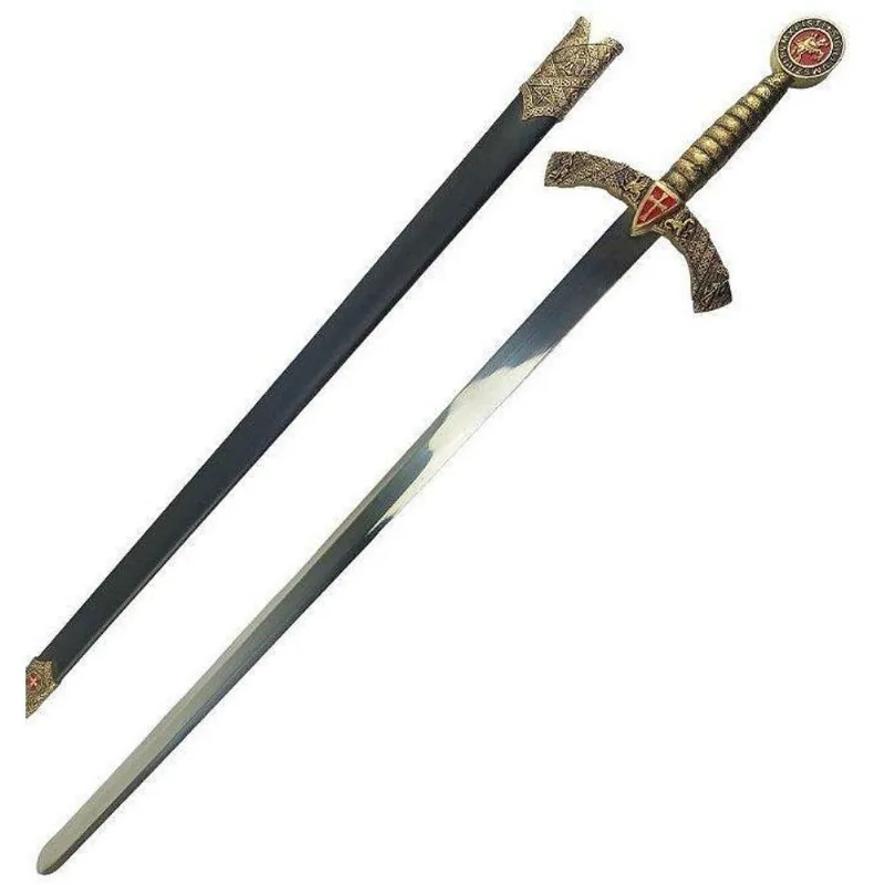 Espada Medieval Cruzadas Templária C/bainha Inox