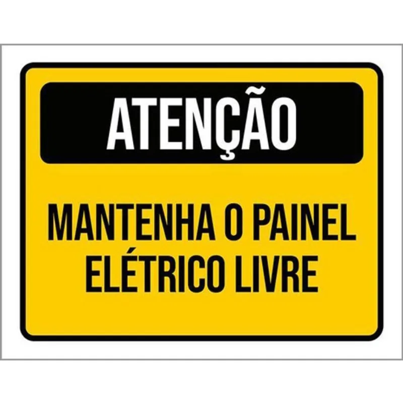 Kit 10 Placas De Atenção Mantenha Painel Livre 36X46