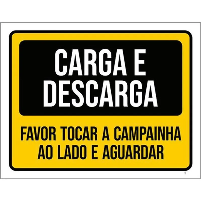 Kit 10 Placas Carga Descarga Aguardar 36X46