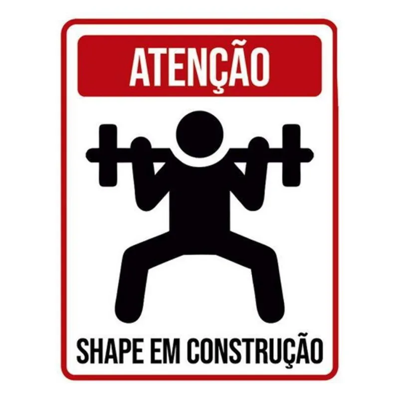 Kit 10 Placas Cuidado Shape Em Construção 36X46