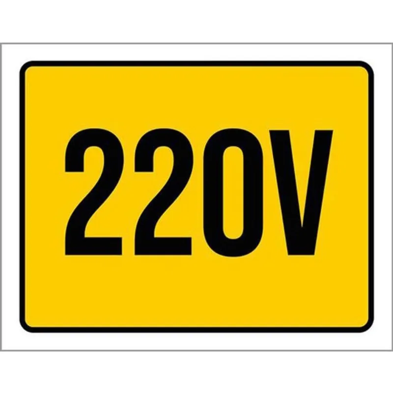 Kit 10 Placas De Atenção 220 Volts 36X46