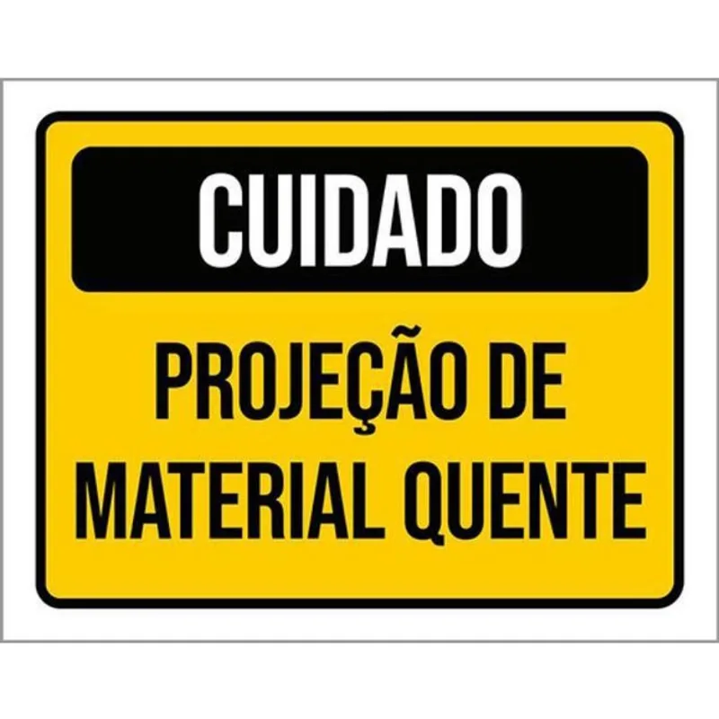 Kit 10 Placas Cuidado Projeção Material Quente 36X46