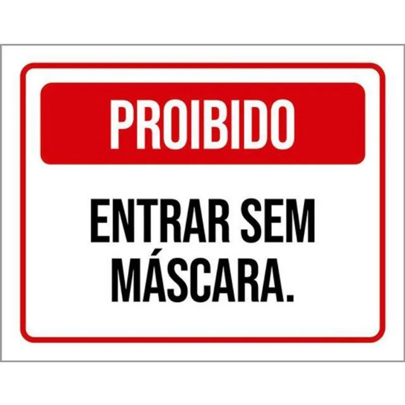 Kit 10 Placas De Proibido Entrar Sem Camisa 36X46