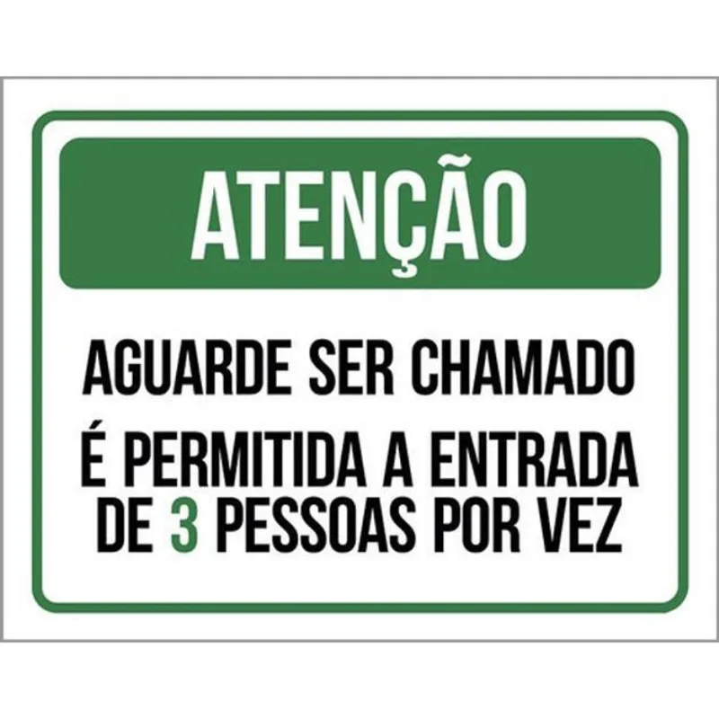 Kit 10 Placas De Atenção Aguarde Ser Chamado 36X46